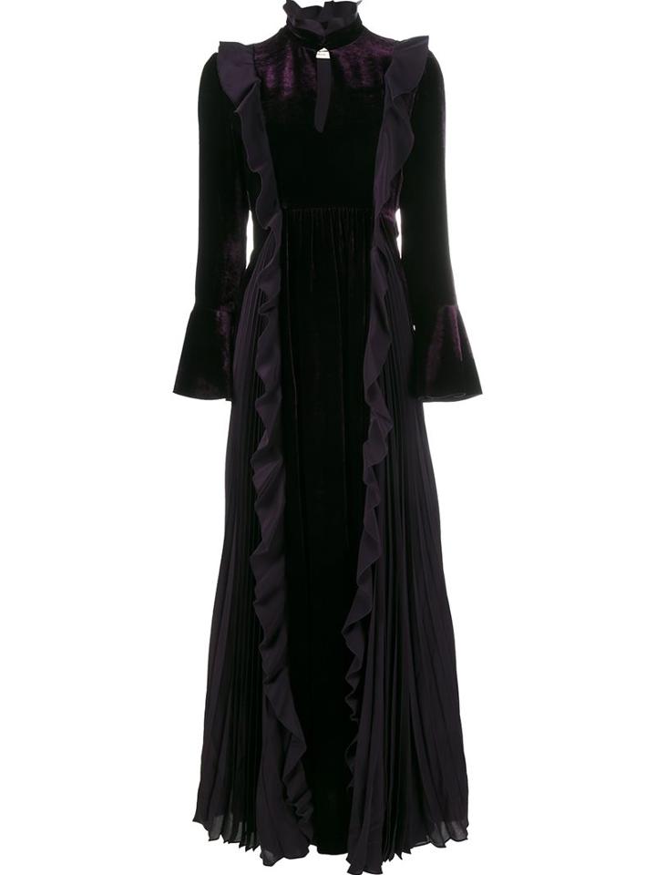 Fendi Ruffle Detail Long Dress