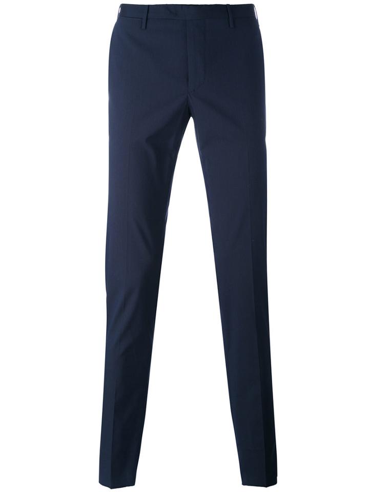 Pt01 - Slim Fit Trousers - Men - Cotton/polyamide/spandex/elastane - 50, Blue, Cotton/polyamide/spandex/elastane