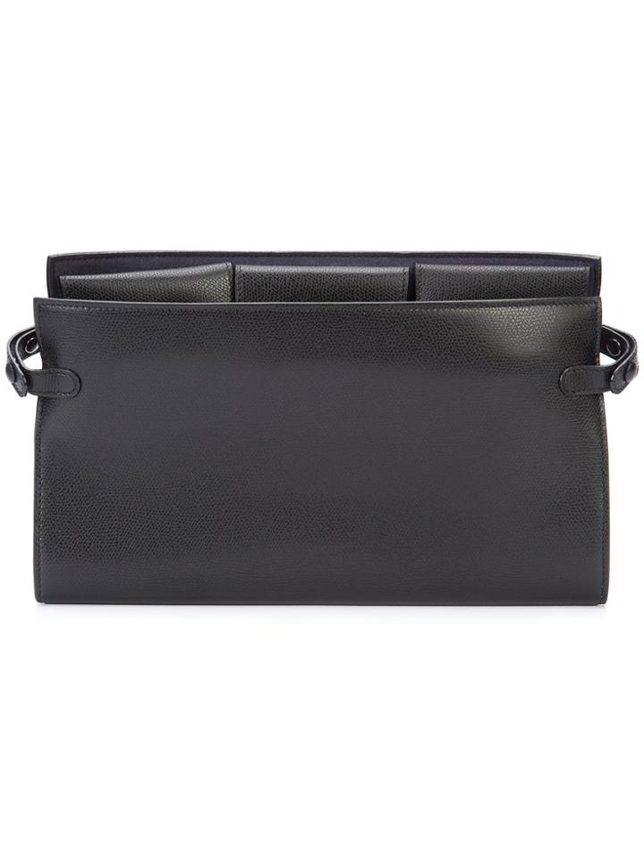 Valextra Multi-pocket Wash Bag - Black