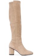 Stuart Weitzman Stuart Weitzman Eloise75 Brownstone Furs & Skins->calf
