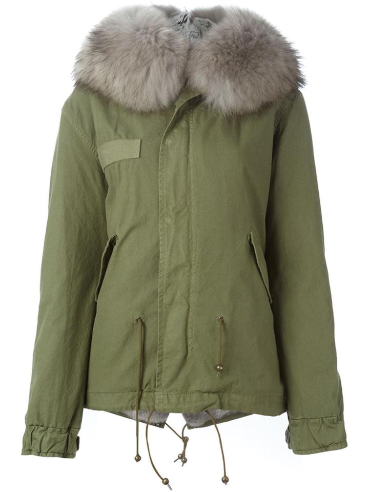 Mr & Mrs Italy Trimmed Hood Parka - Green