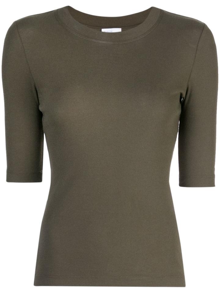 Rosetta Getty Cropped Sleeve T-shirt - Green