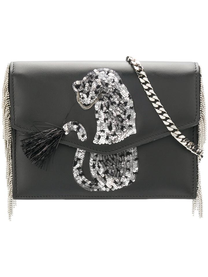 Les Petits Joueurs Lulu Cheetah Bag - Black