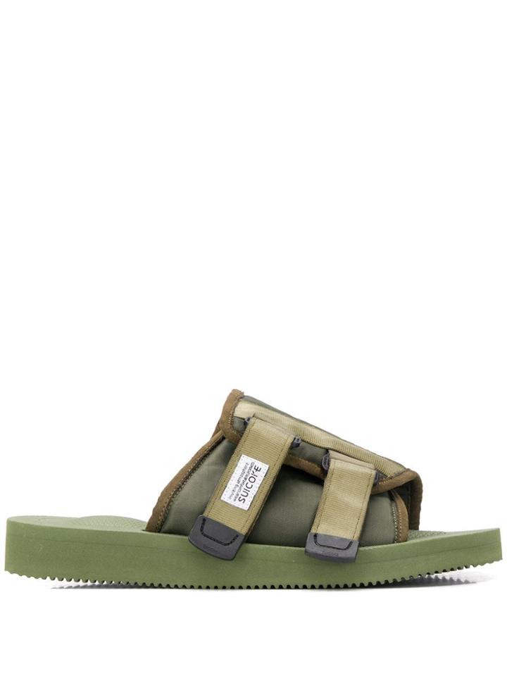 Suicoke Double Strap Slides - Green