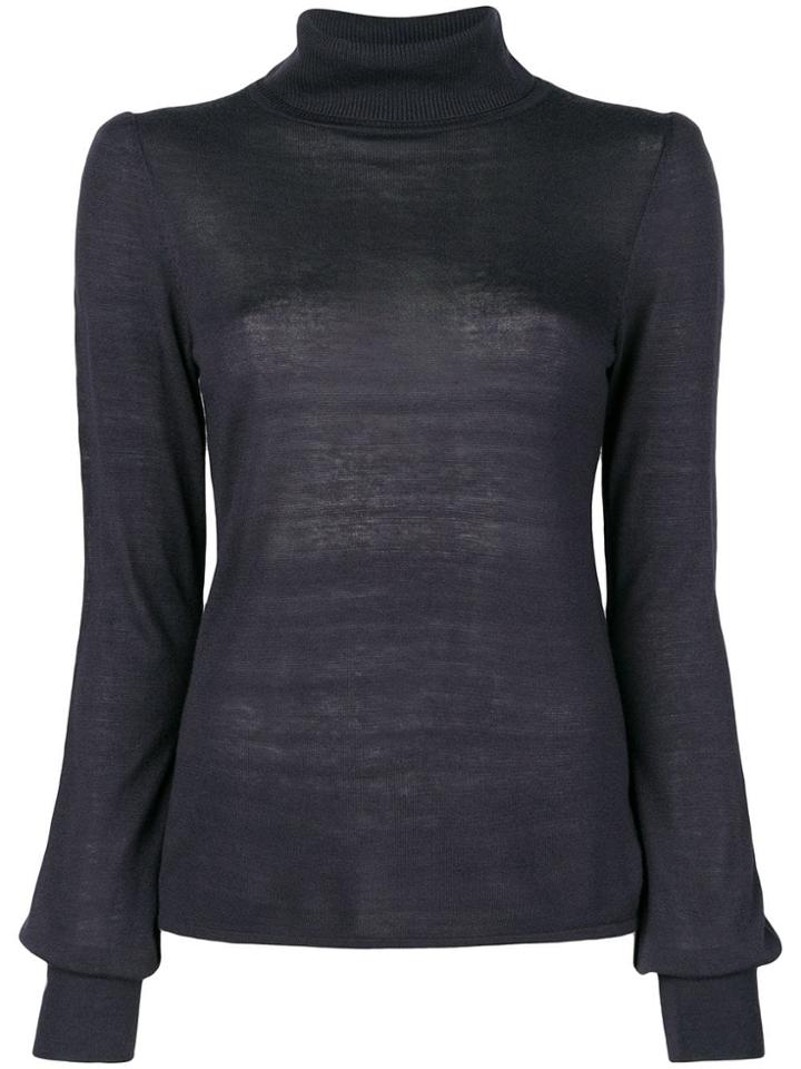 Goat Garbo Roll Neck Sweater - Blue