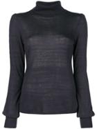 Goat Garbo Roll Neck Sweater - Blue
