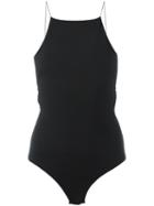 T By Alexander Wang Cross Back Bodysuit, Women's, Size: Small, Black, Modal/spandex/elastane