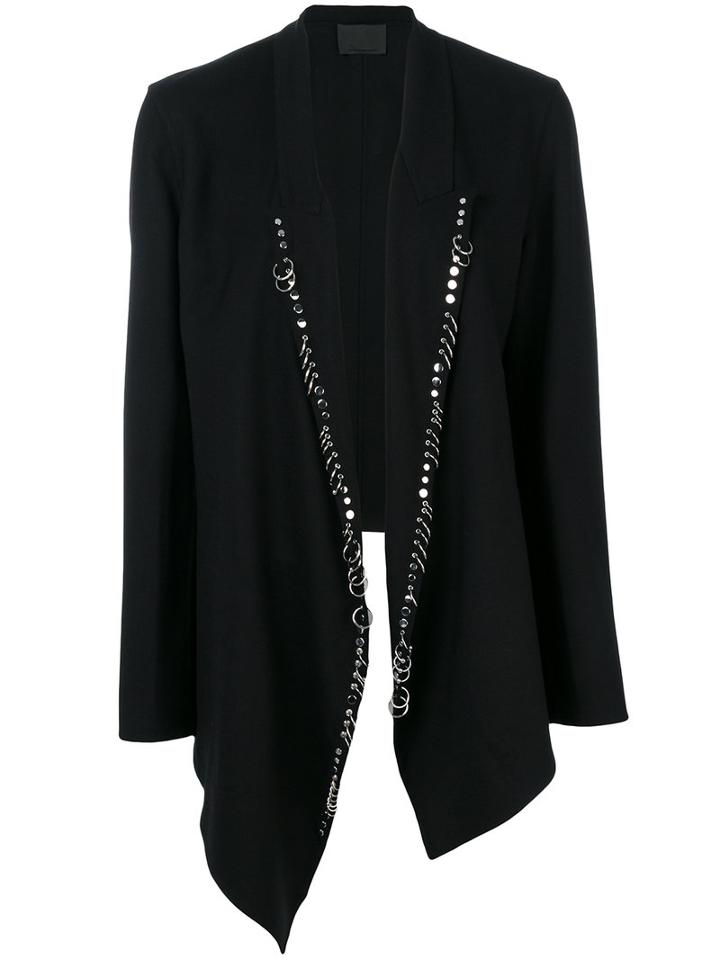 Alexander Wang - Ring And Stud Embellished Jacket - Women - Spandex/elastane/virgin Wool - S, Black, Spandex/elastane/virgin Wool