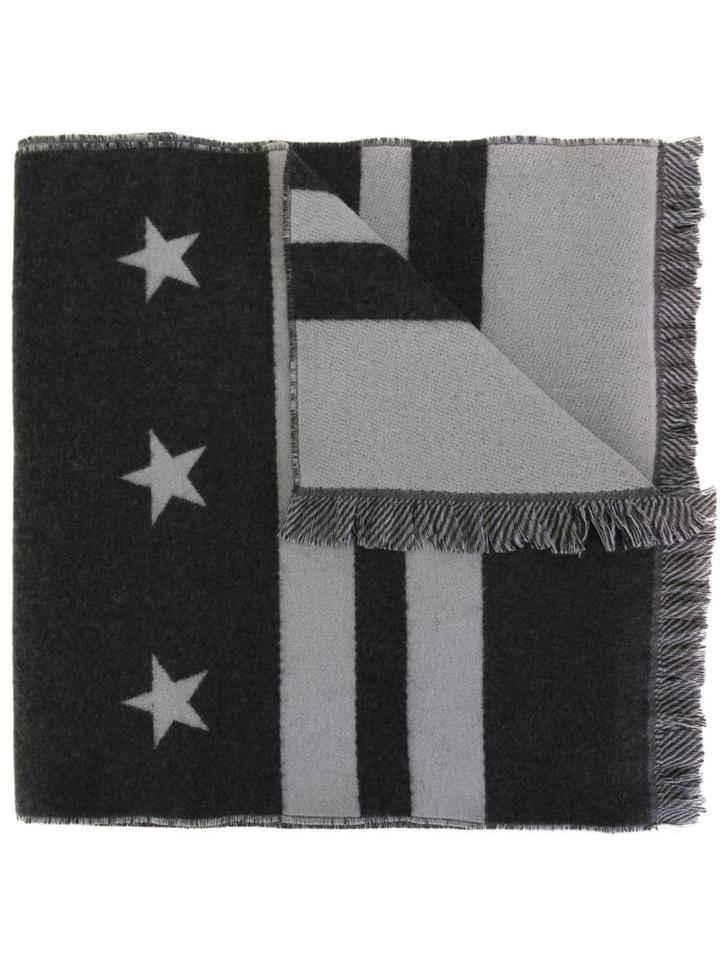Givenchy Printed Scarf, Women's, Grey, Cashmere/wool
