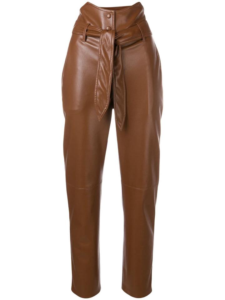 Nanushka High-waist Fitted Trousers - Brown