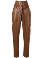 Nanushka High-waist Fitted Trousers - Brown
