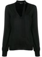 Tom Ford Belted Collar Sweater - Black