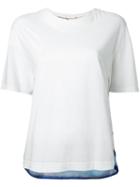 Muveil Back Print T-shirt, Women's, Size: 38, White, Cotton/polyester