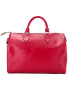 Louis Vuitton Vintage Speedy 35 Travel Duffle Tote - Red