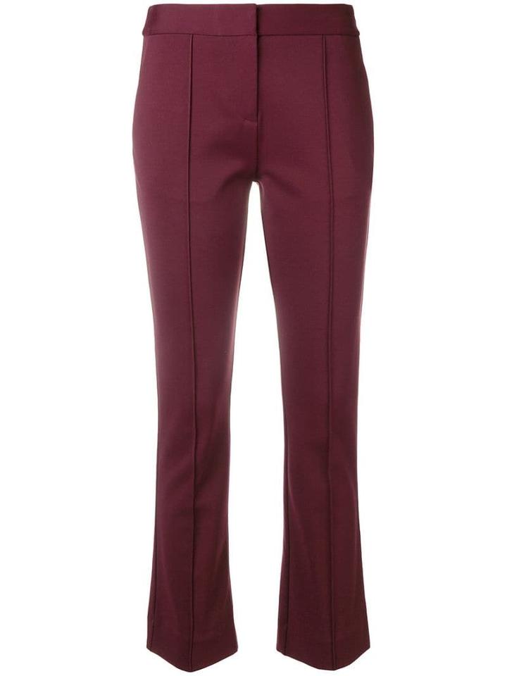 Diane Von Furstenberg Cropped Bootcut Trousers - Red