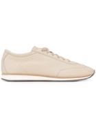 Henderson Baracco Scalloped Tongue Lace-up Sneakers - Nude & Neutrals