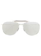 Thom Browne Eyewear Silver Aviator Sunglasses - Metallic
