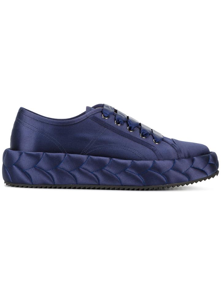 Marco De Vincenzo Quilted Platform Sneakers - Blue