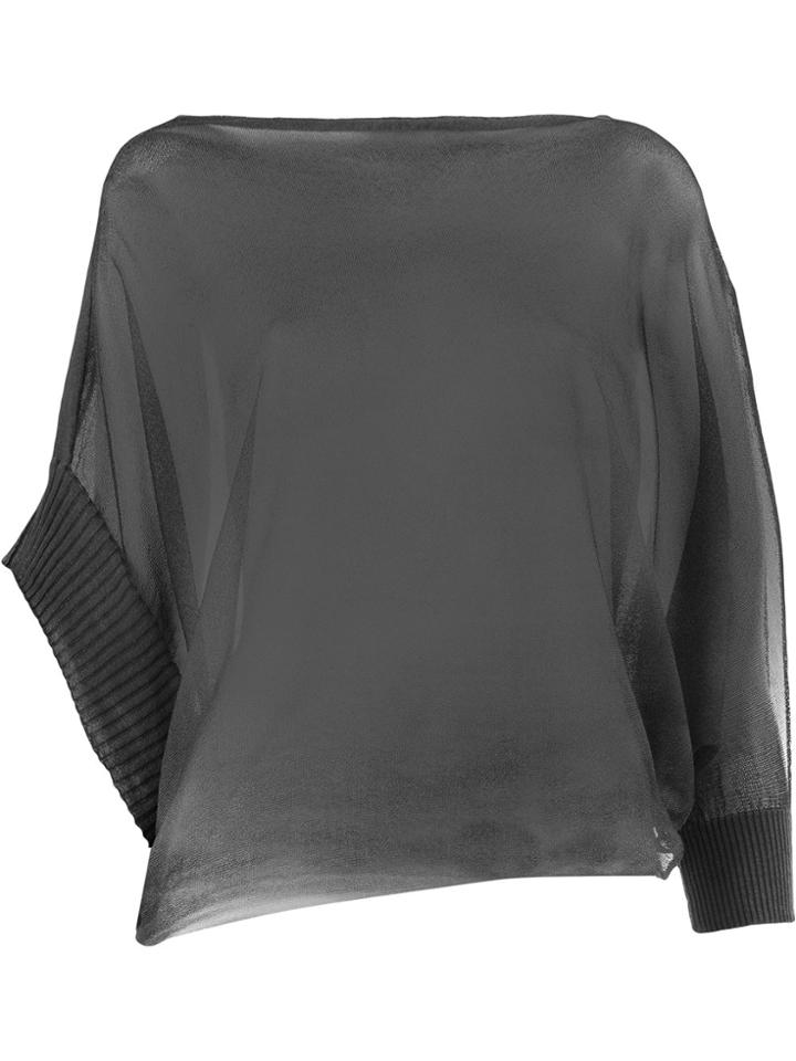 Lost & Found Ria Dunn Asymmetric Knitted Top - Black