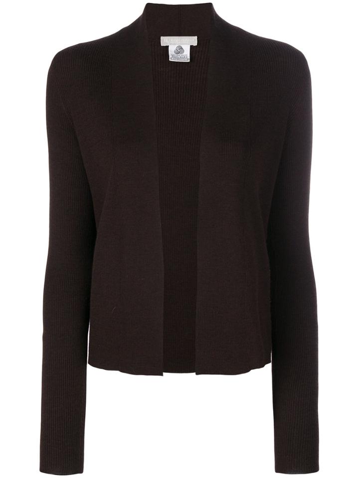 Le Tricot Perugia Open Cardigan - Brown