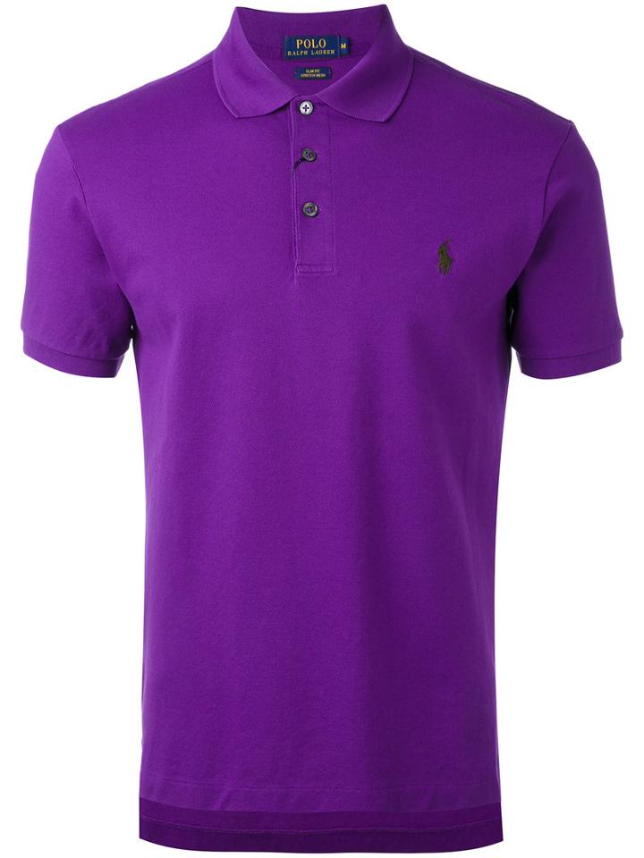 Polo Ralph Lauren - Classic Polo Shirt - Men - Cotton/spandex/elastane - S, Pink/purple, Cotton/spandex/elastane