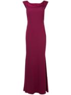 Paule Ka Sleeveless Fitted Gown - Pink & Purple