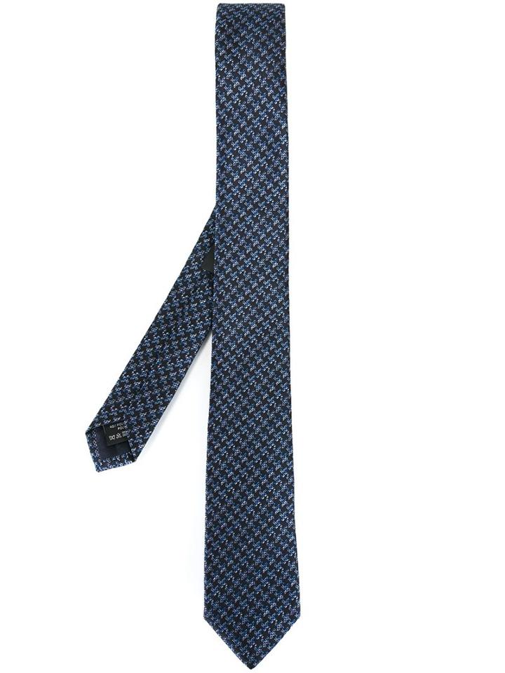 Z Zegna Houndstooth Pattern Tie