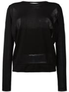 Io Ivana Omazic Open Back Knit Top, Women's, Size: 40, Black, Silk/viscose