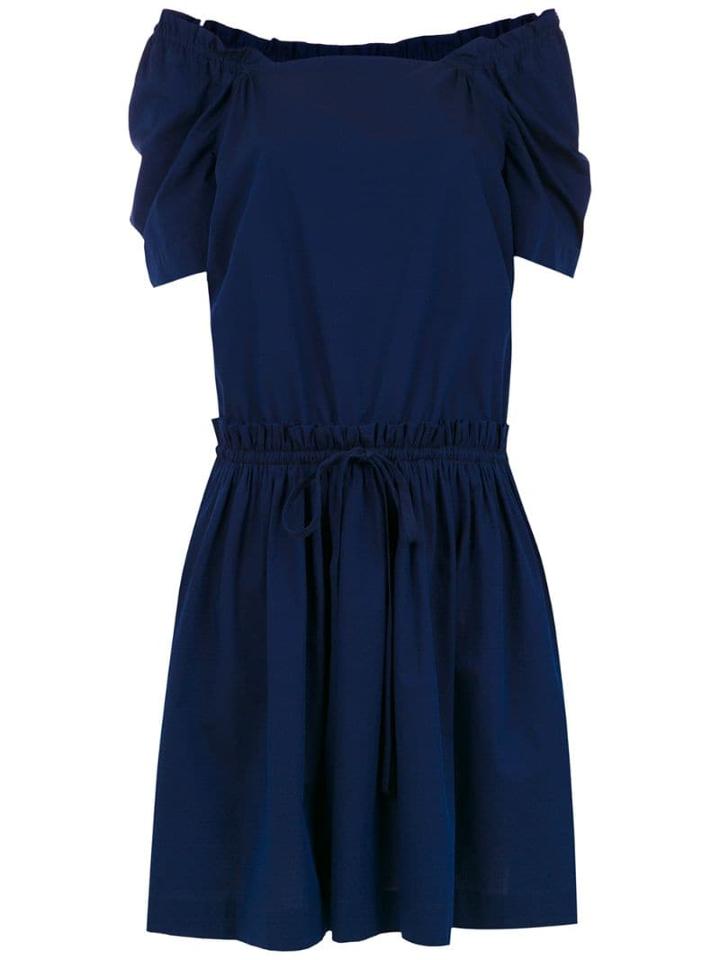 Reinaldo Lourenço Drawstring Waist Dress - Blue