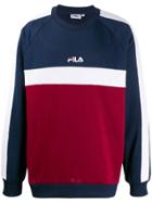Fila Long Sleeve Striped Sweatshirt - Red