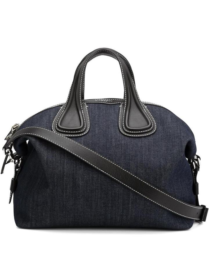 Givenchy 'nightingale' Denim Tote, Women's, Blue, Cotton/leather