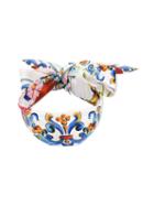 Dolce & Gabbana Kids - Majolica Print Headband - Kids - Silk/plastic - One Size, White