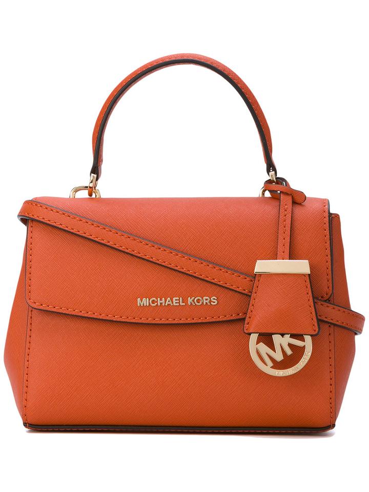 Michael Michael Kors - Ava Crossbody Bag - Women - Calf Leather/polyester - One Size, Women's, Yellow/orange, Calf Leather/polyester