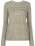 Vince Striped Fitted Top - Green