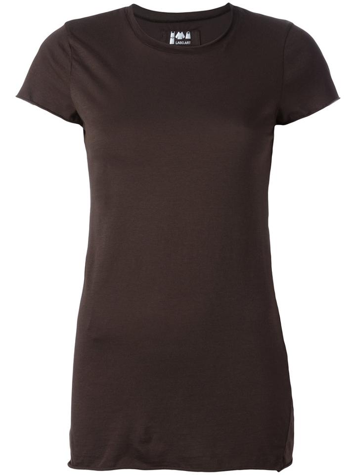Labo Art Cap Sleeve T-shirt, Women's, Size: 3, Brown, Cotton/spandex/elastane
