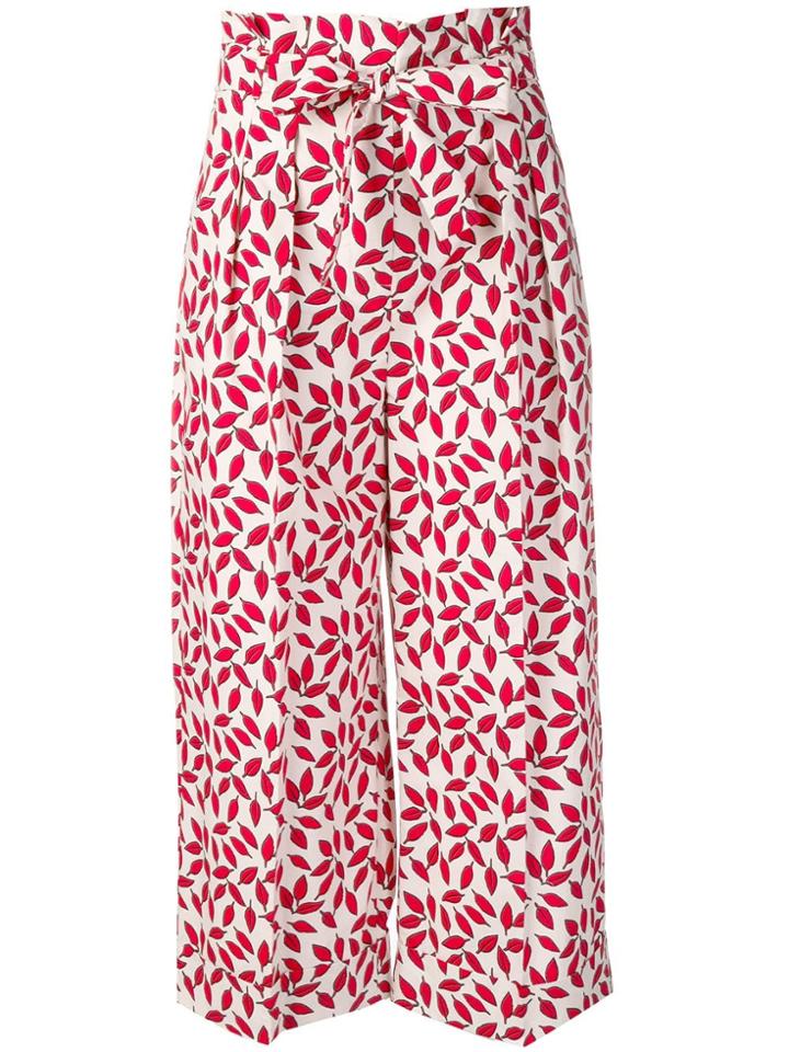 Max Mara Studio Paper-bag Waist Trousers - Red