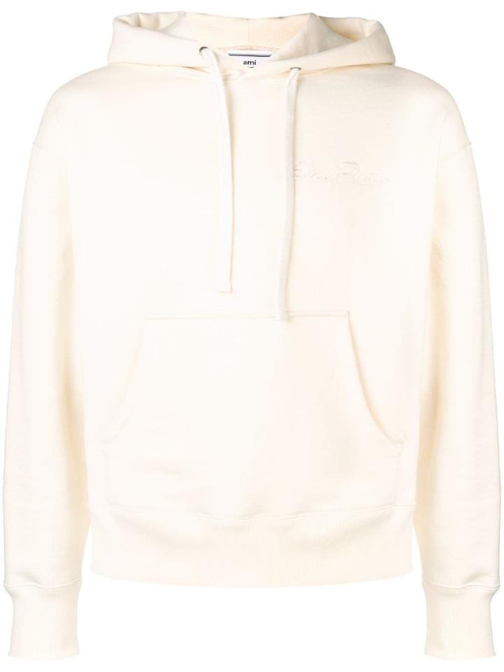 Ami Alexandre Mattiussi Hoodie With Ami Paris Embroidery - Neutrals