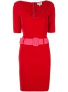 Milly Belted Mini Dress - Red