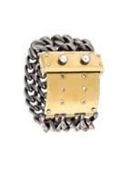 Lanvin Stone Detail Lock Bracelet