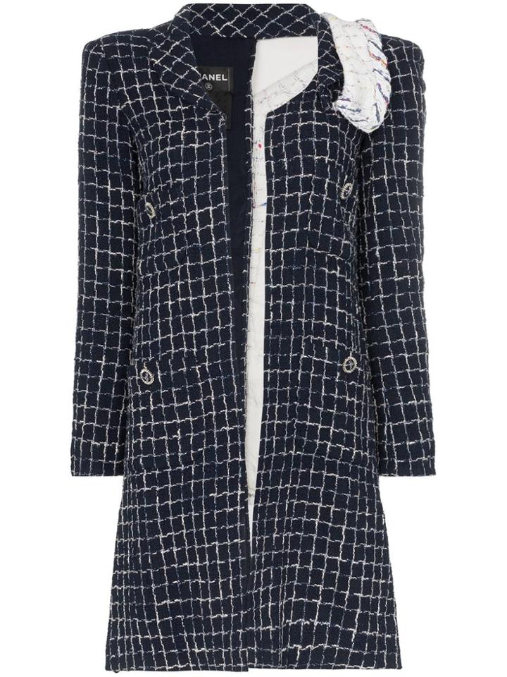 Tiger In The Rain Repurposed Chanel Tweed Coat - Blue