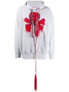 Palm Angels Skull And Crossbones Hoodie - Grey