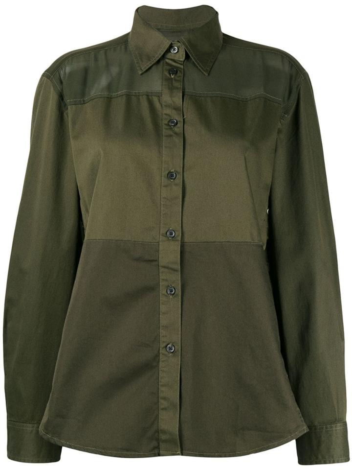 Diesel Sheer Panel Shirt - Green