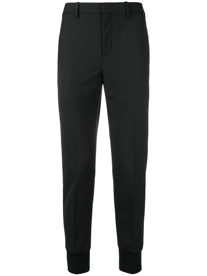 Neil Barrett Tailored Trousers With Elasticated Cuffs - Black