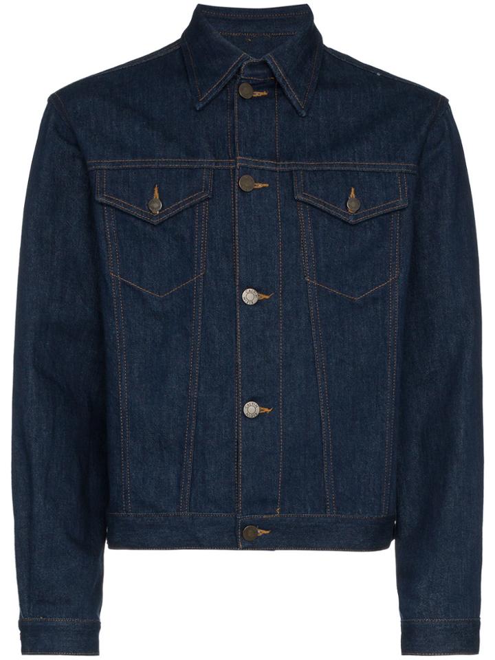 Calvin Klein Jeans Denim Jacket With Rear Label - Blue