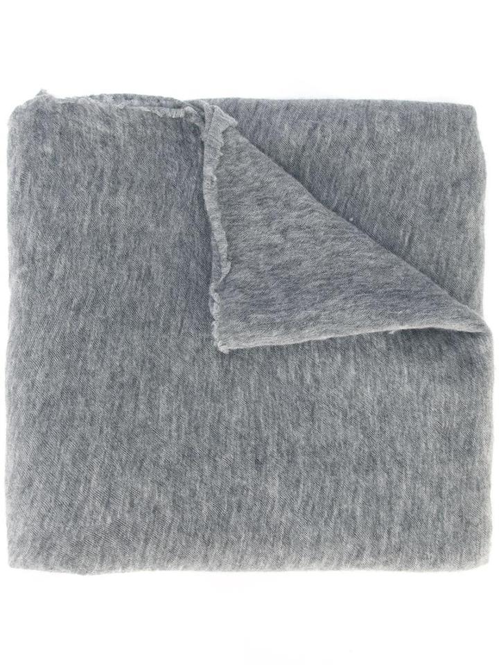Poème Bohémien Plain Scarf, Men's, Grey, Cashmere