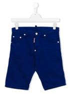 Dsquared2 Kids Knee Length Denim Shorts, Boy's, Size: 14 Yrs, Blue
