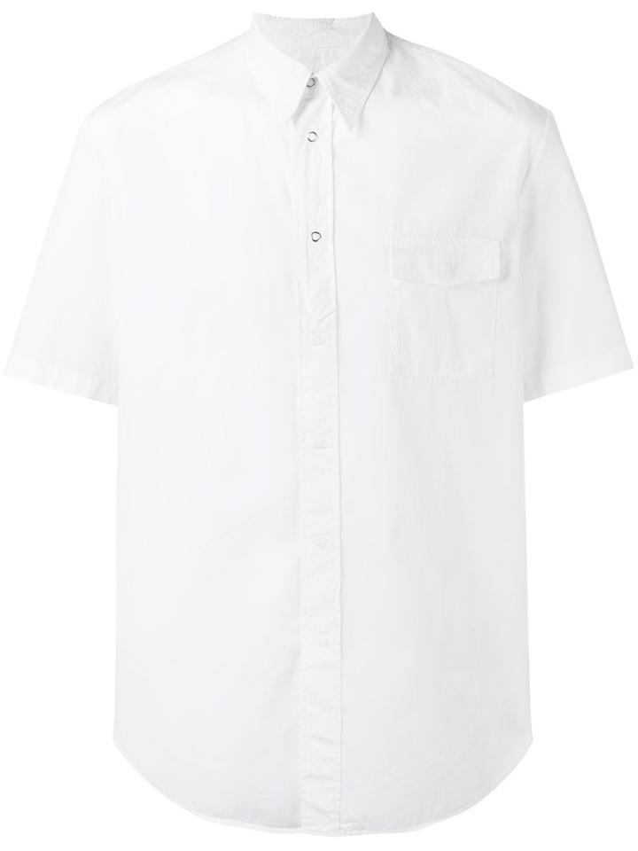 Maison Margiela Classic Short Sleeve Shirt, Men's, Size: 42, White, Cotton