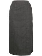 Calvin Klein 205w39nyc Checked Wrap Skirt - Grey