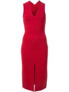 Dion Lee Bandage Back Fitted Dress, Women's, Size: 8, Red, Nylon/viscose