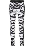 Kru Zebra Print Thermal Leggings - Black